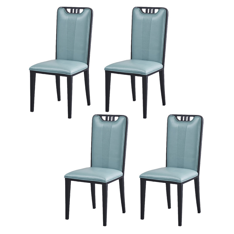 Faux Leder Esszimmerstühle Glamstil hoher Rückenstühle