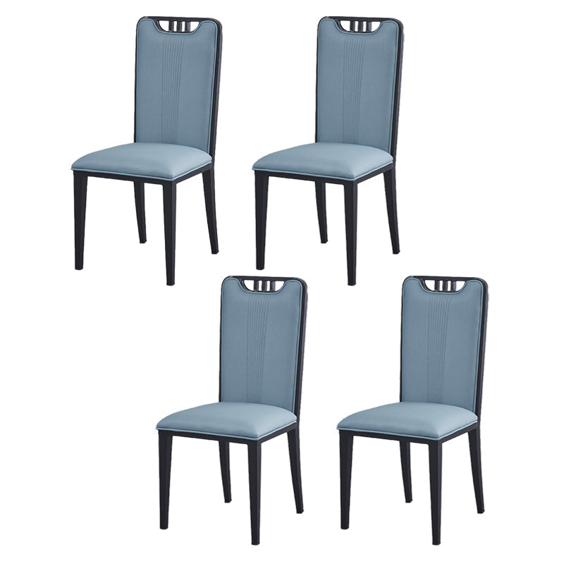 Faux Leder Esszimmerstühle Glamstil hoher Rückenstühle