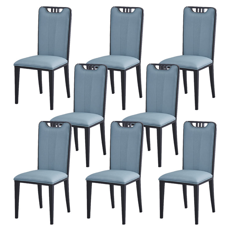 Faux Leder Esszimmerstühle Glamstil hoher Rückenstühle