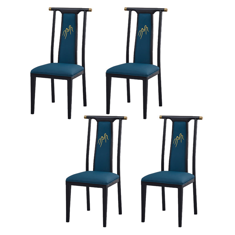 Faux Leder Esszimmerstühle Glamstil hoher Rückenstühle