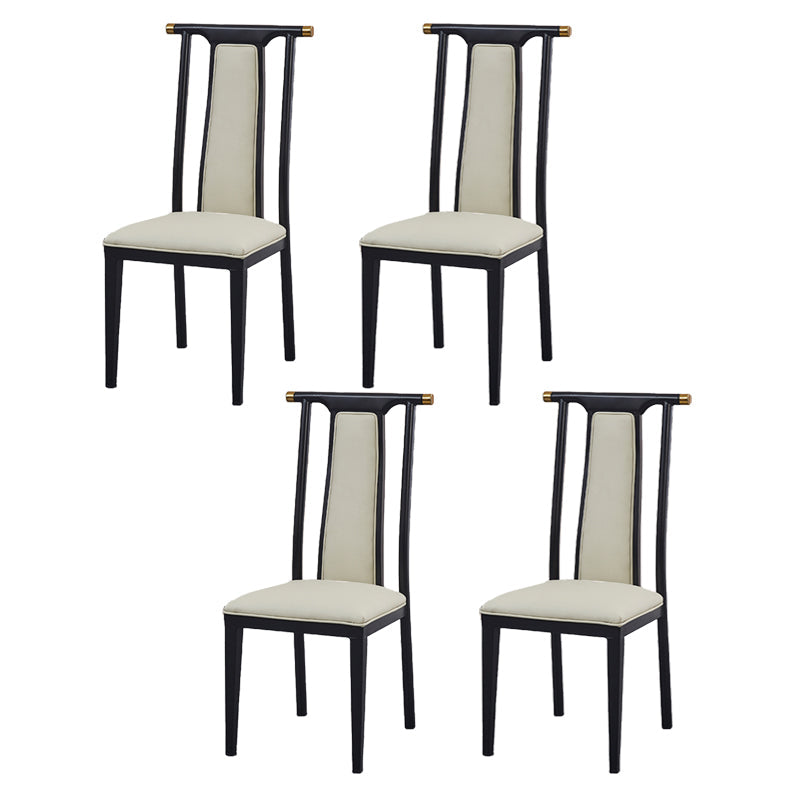 Faux Leder Esszimmerstühle Glamstil hoher Rückenstühle