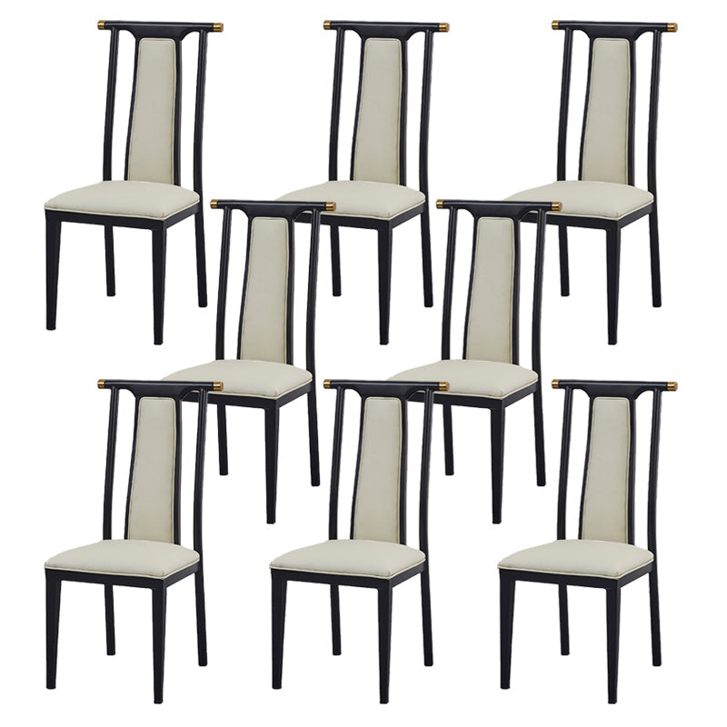 Faux Leder Esszimmerstühle Glamstil hoher Rückenstühle