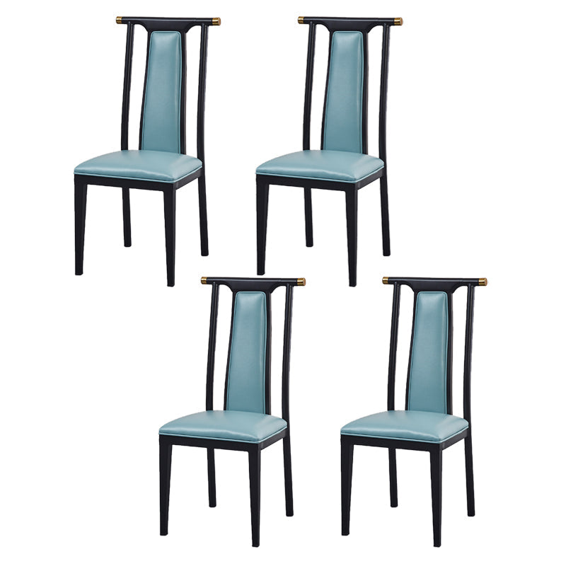 Faux Leder Esszimmerstühle Glamstil hoher Rückenstühle