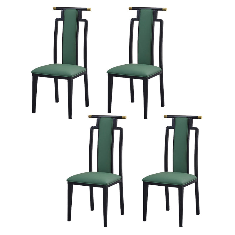 Faux Leder Esszimmerstühle Glamstil hoher Rückenstühle