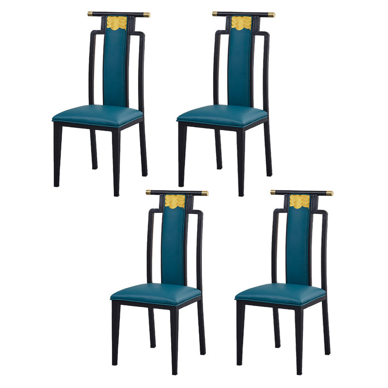 Faux Leder Esszimmerstühle Glamstil hoher Rückenstühle
