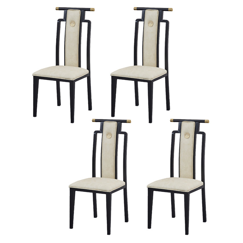 Faux Leder Esszimmerstühle Glamstil hoher Rückenstühle