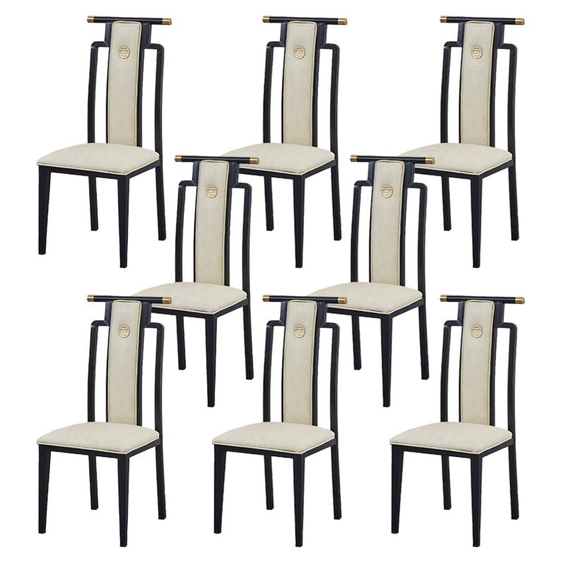 Faux Leder Esszimmerstühle Glamstil hoher Rückenstühle