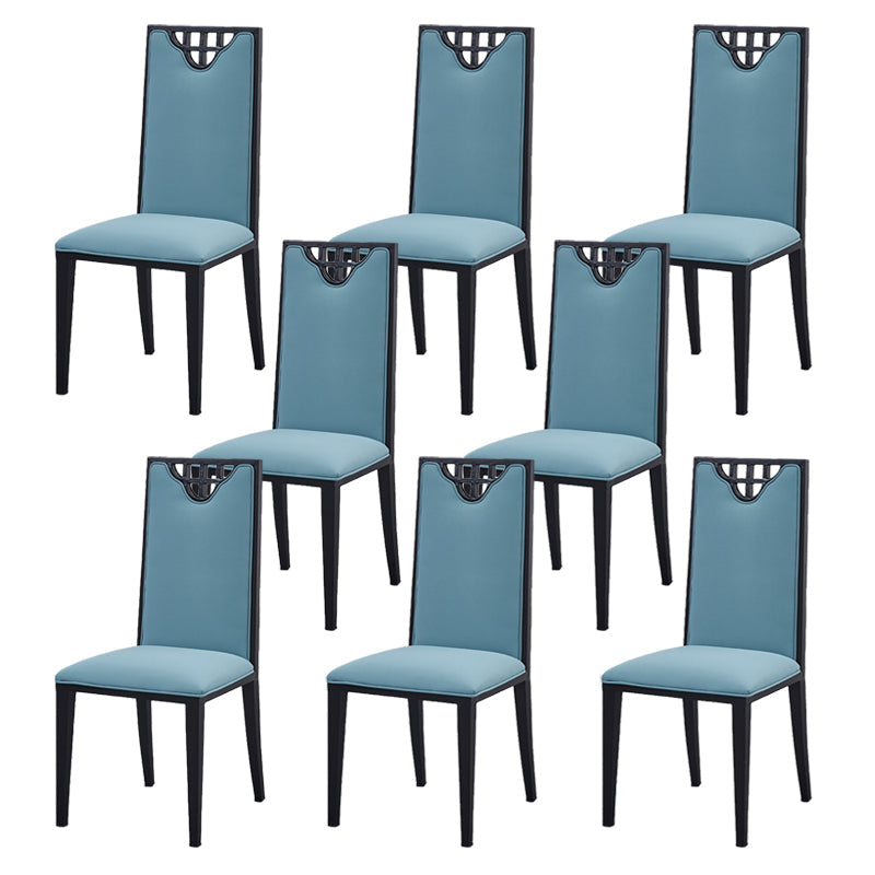 Faux Leder Esszimmerstühle Glamstil hoher Rückenstühle