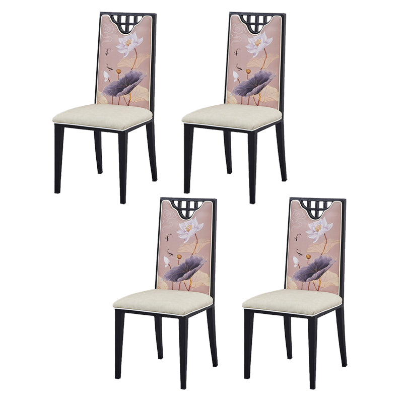 Faux Leder Esszimmerstühle Glamstil hoher Rückenstühle