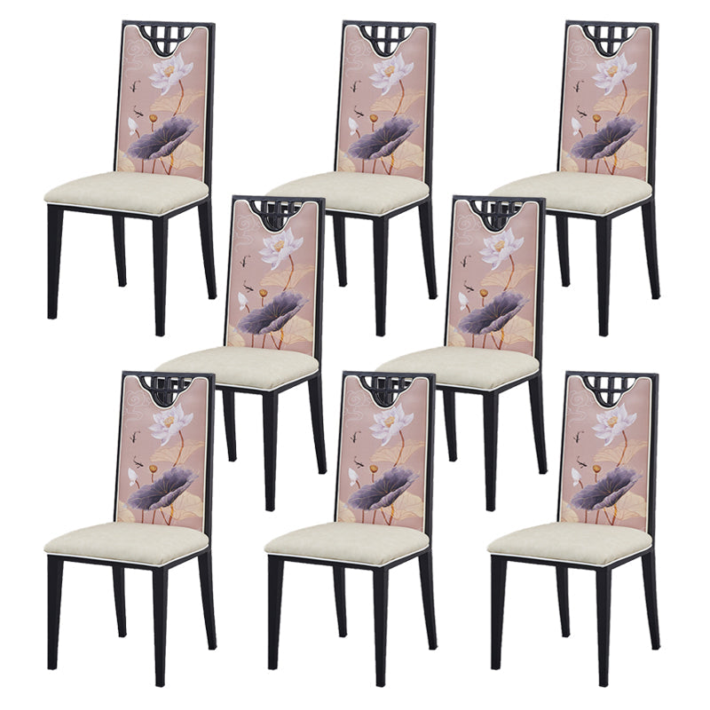 Faux Leder Esszimmerstühle Glamstil hoher Rückenstühle