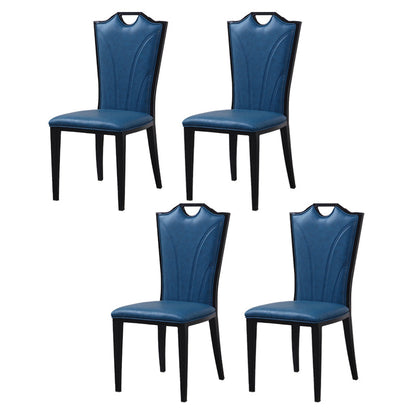 Faux Leder Esszimmerstühle Glamstil hoher Rückenstühle