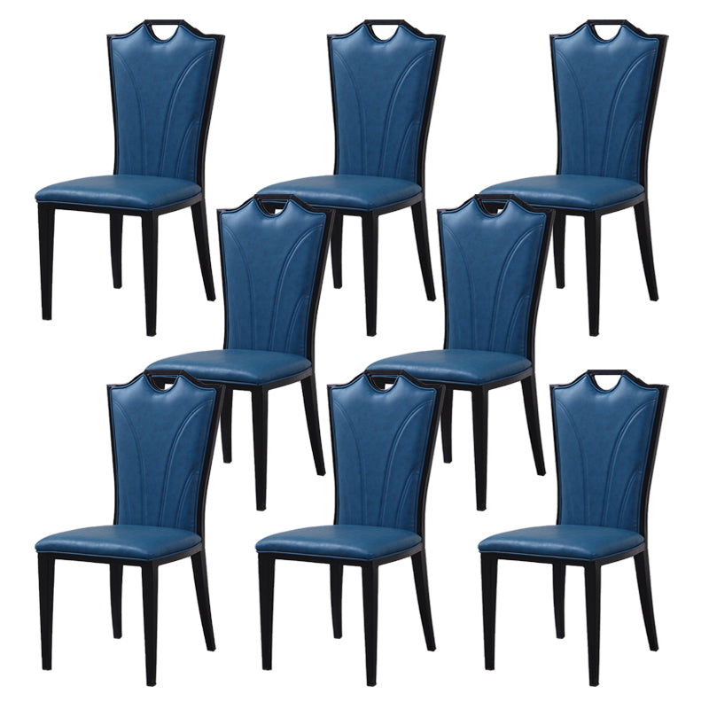 Faux Leder Esszimmerstühle Glamstil hoher Rückenstühle