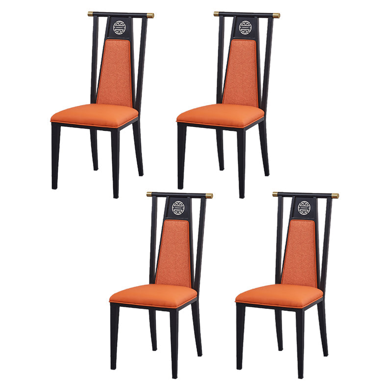 Faux Leder Esszimmerstühle Glamstil hoher Rückenstühle