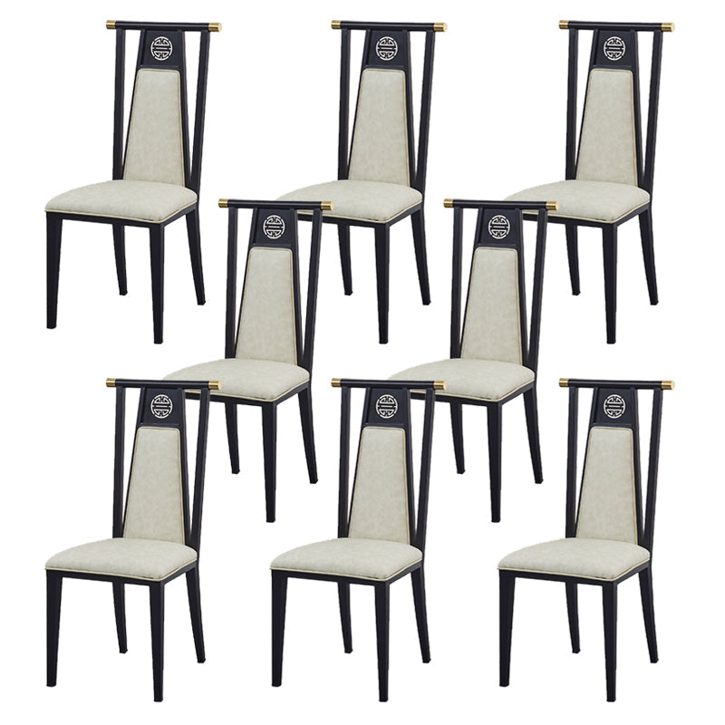 Faux Leder Esszimmerstühle Glamstil hoher Rückenstühle