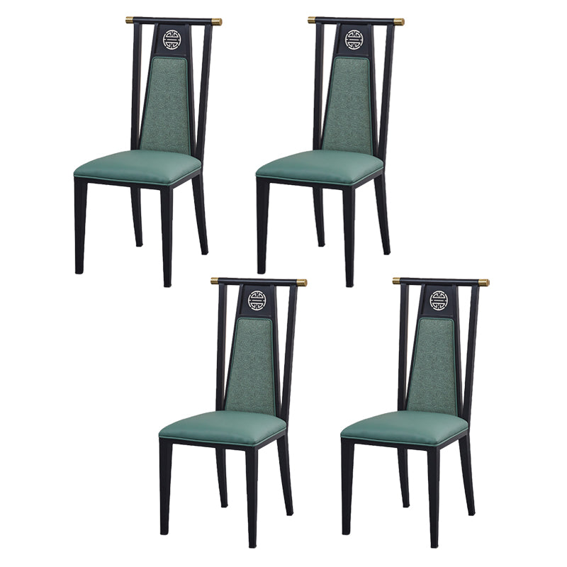 Faux Leder Esszimmerstühle Glamstil hoher Rückenstühle