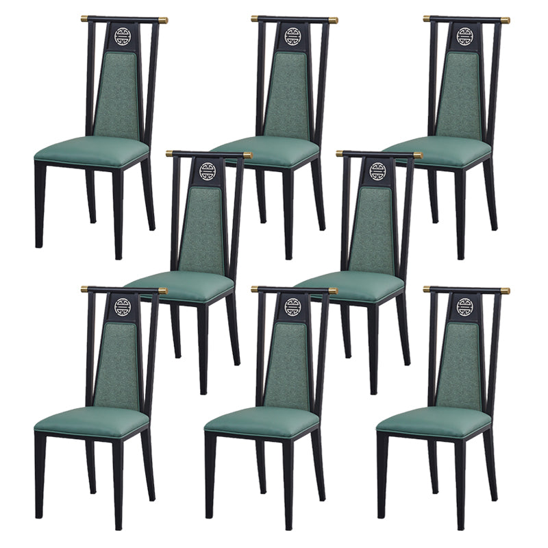 Faux Leder Esszimmerstühle Glamstil hoher Rückenstühle