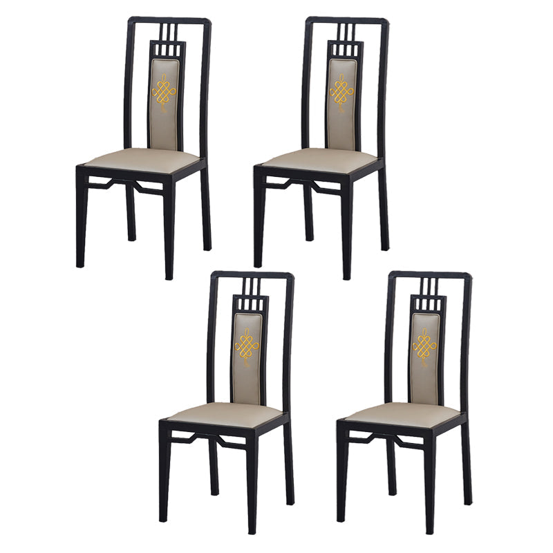 Faux Leder Esszimmerstühle Glamstil hoher Rückenstühle