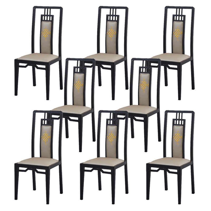 Faux Leder Esszimmerstühle Glamstil hoher Rückenstühle