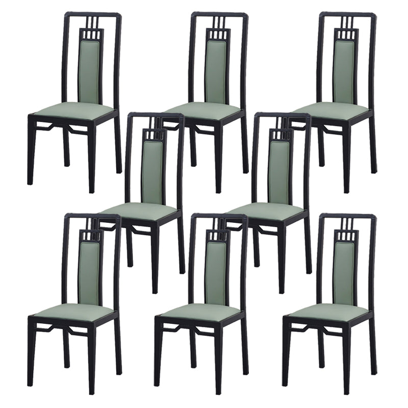 Faux Leder Esszimmerstühle Glamstil hoher Rückenstühle