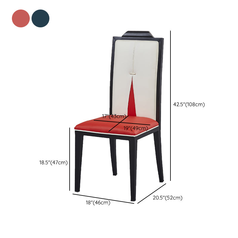 Faux Leder Esszimmerstühle Glamstil hoher Rückenstühle