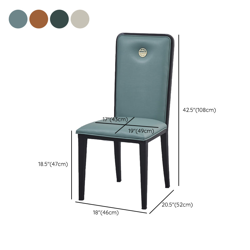 Faux Leder Esszimmerstühle Glamstil hoher Rückenstühle