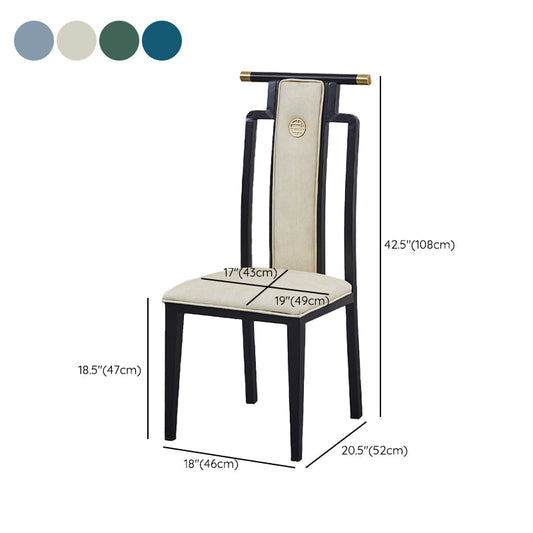 Faux Leather Dining Chairs Glam Style High Back Dining Chairs