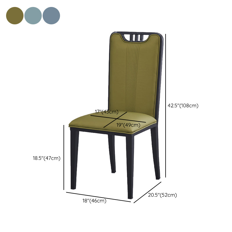 Faux Leder Esszimmerstühle Glamstil hoher Rückenstühle