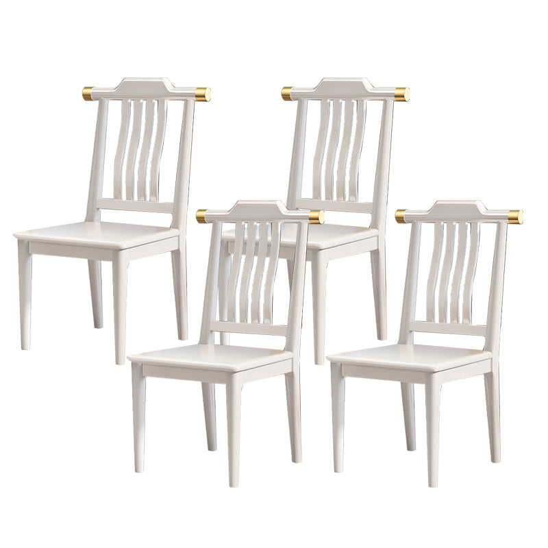Solide houten eetstoelen moderne stijl armloze eetkamerstoelen voor eetkamer