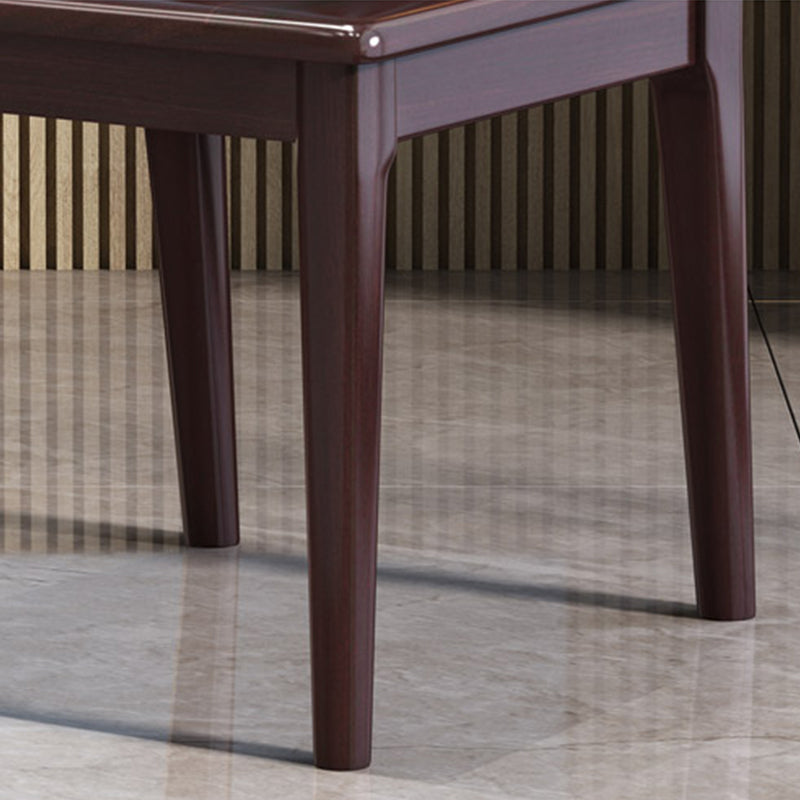 Solide houten eetstoelen moderne stijl armloze eetkamerstoelen voor eetkamer