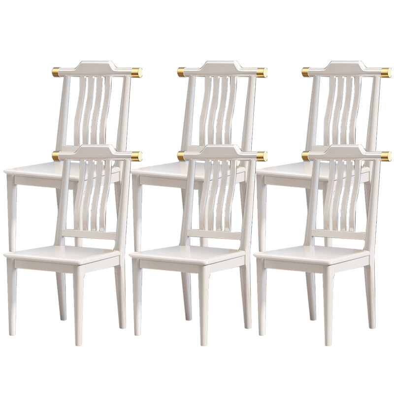 Solide houten eetstoelen moderne stijl armloze eetkamerstoelen voor eetkamer