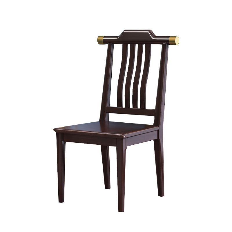 Solide houten eetstoelen moderne stijl armloze eetkamerstoelen voor eetkamer
