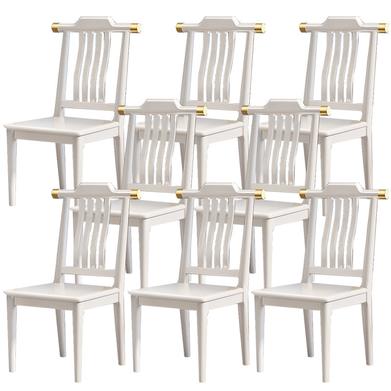 Solide houten eetstoelen moderne stijl armloze eetkamerstoelen voor eetkamer