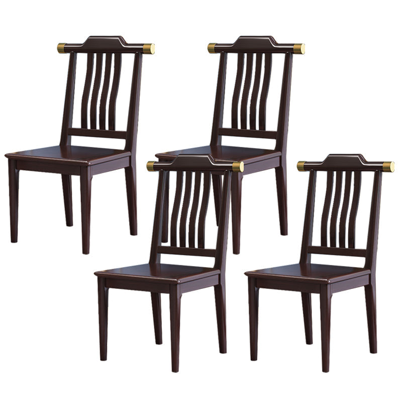 Solide houten eetstoelen moderne stijl armloze eetkamerstoelen voor eetkamer