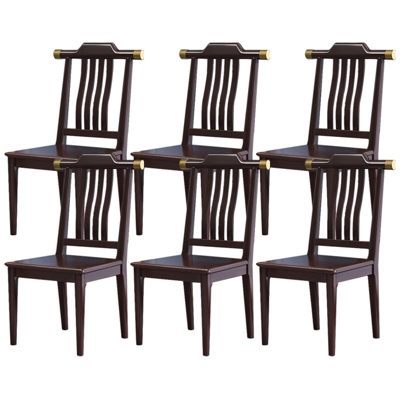 Solide houten eetstoelen moderne stijl armloze eetkamerstoelen voor eetkamer