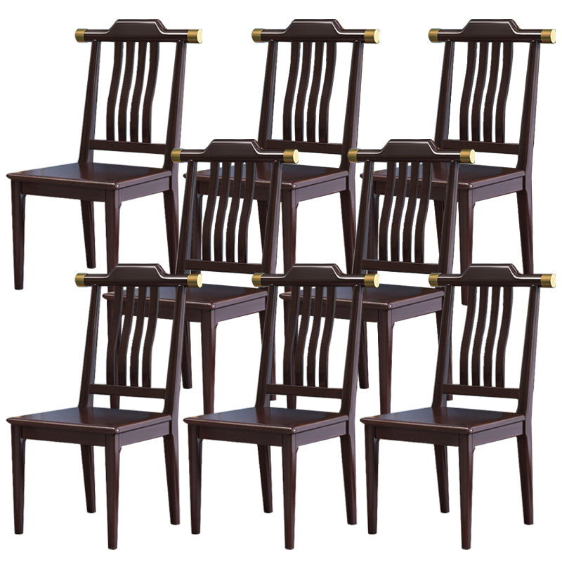 Solide houten eetstoelen moderne stijl armloze eetkamerstoelen voor eetkamer