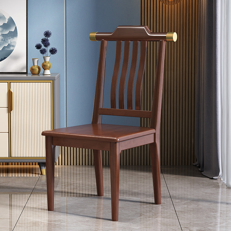 Solide houten eetstoelen moderne stijl armloze eetkamerstoelen voor eetkamer