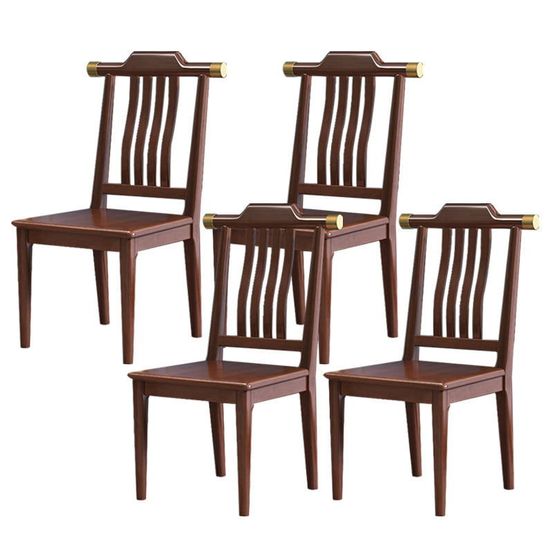 Solide houten eetstoelen moderne stijl armloze eetkamerstoelen voor eetkamer
