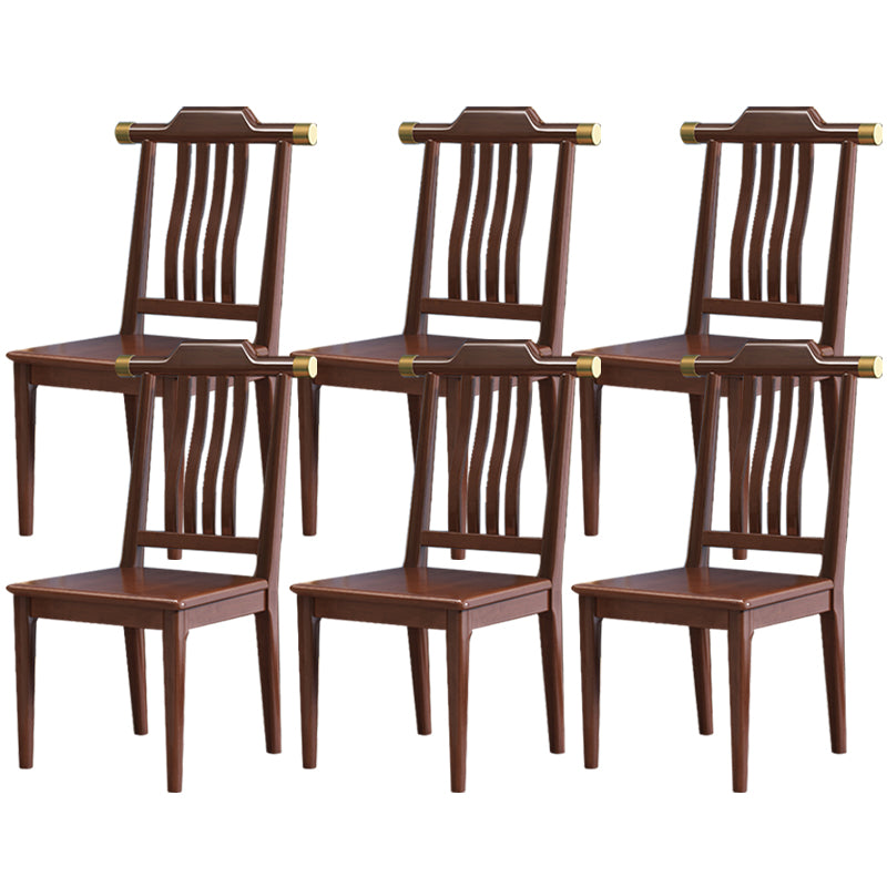 Solide houten eetstoelen moderne stijl armloze eetkamerstoelen voor eetkamer