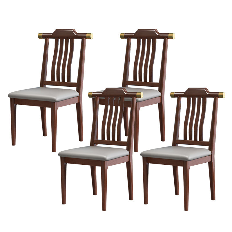 Solide houten eetstoelen moderne stijl armloze eetkamerstoelen voor eetkamer