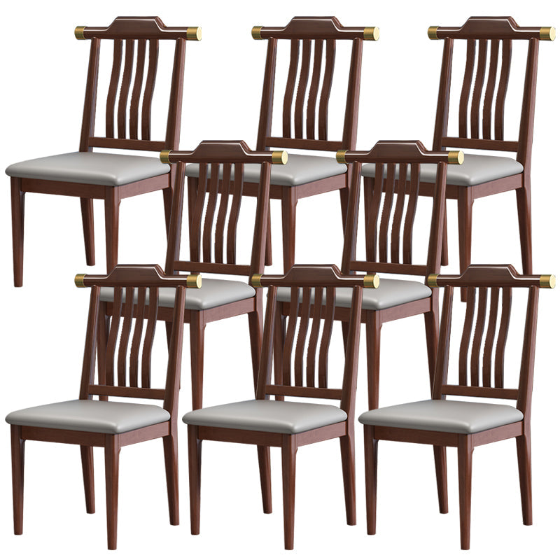 Solide houten eetstoelen moderne stijl armloze eetkamerstoelen voor eetkamer