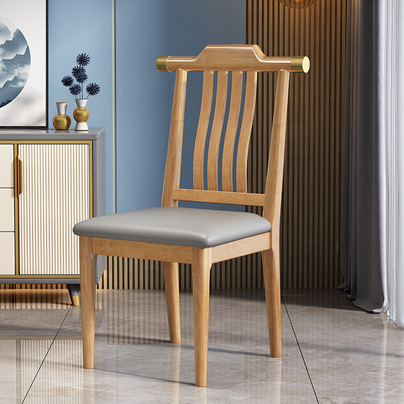Solide houten eetstoelen moderne stijl armloze eetkamerstoelen voor eetkamer