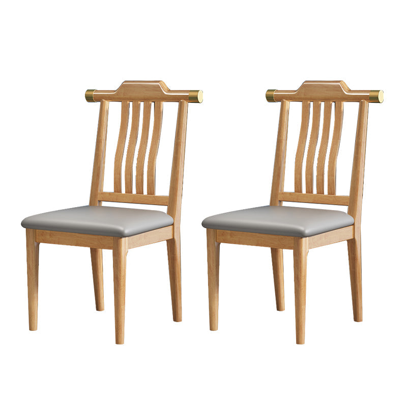 Solide houten eetstoelen moderne stijl armloze eetkamerstoelen voor eetkamer