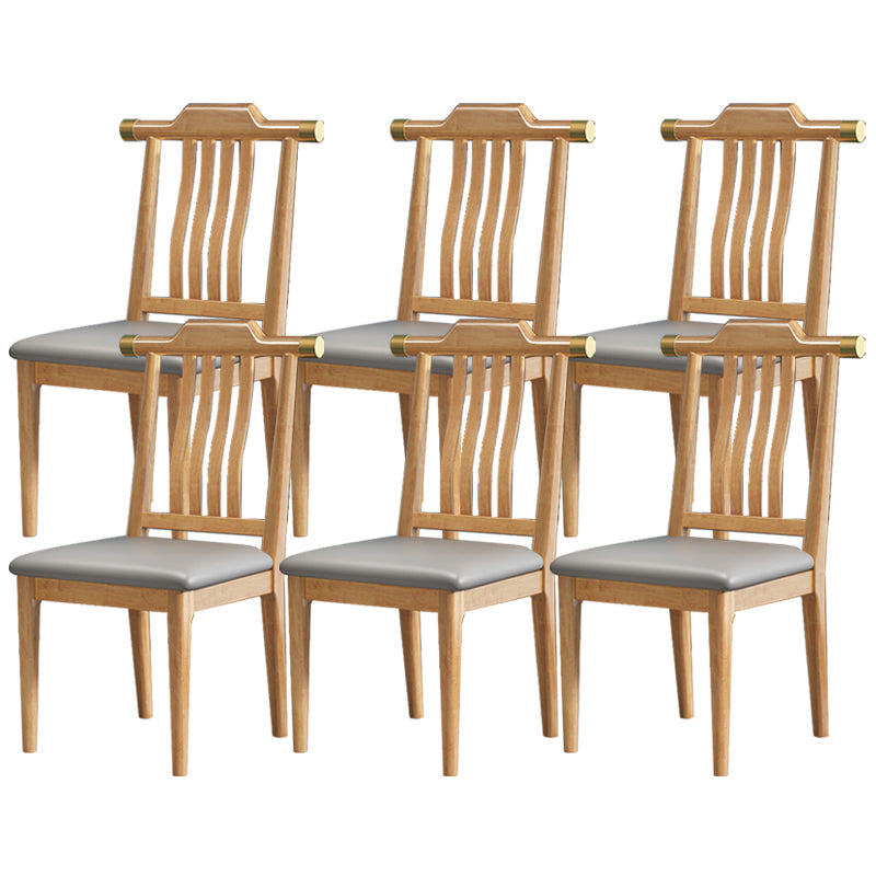 Solide houten eetstoelen moderne stijl armloze eetkamerstoelen voor eetkamer