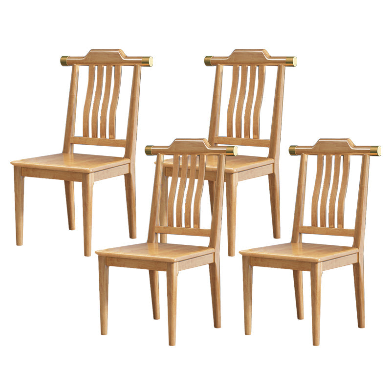 Solide houten eetstoelen moderne stijl armloze eetkamerstoelen voor eetkamer