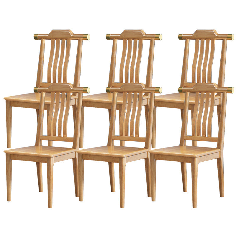 Solide houten eetstoelen moderne stijl armloze eetkamerstoelen voor eetkamer