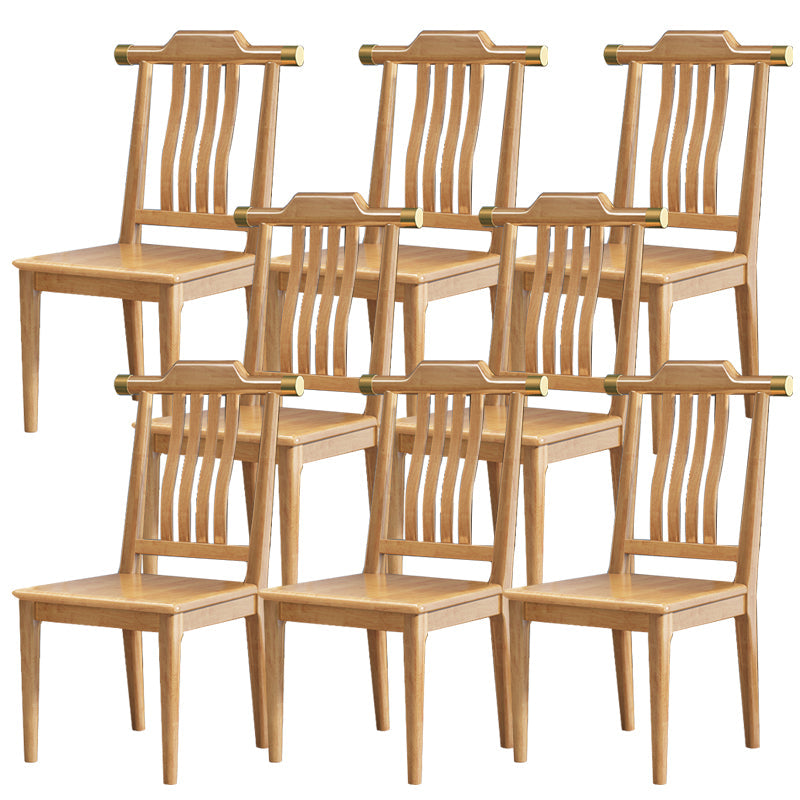 Solide houten eetstoelen moderne stijl armloze eetkamerstoelen voor eetkamer