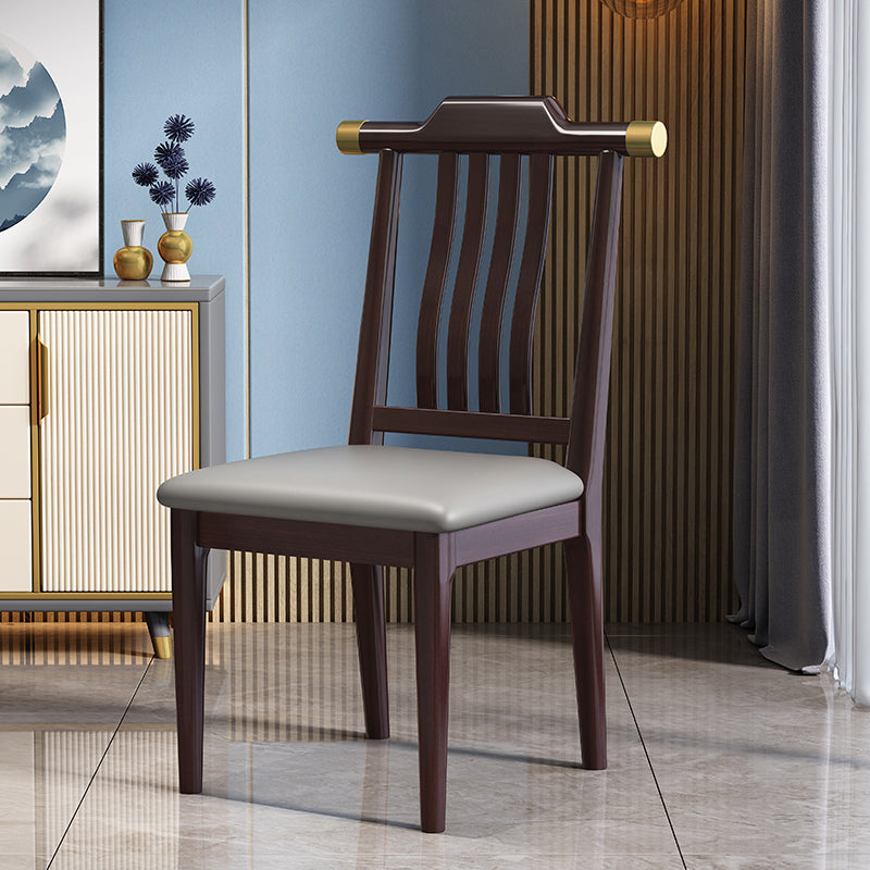 Solide houten eetstoelen moderne stijl armloze eetkamerstoelen voor eetkamer