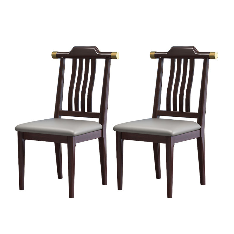 Solide houten eetstoelen moderne stijl armloze eetkamerstoelen voor eetkamer