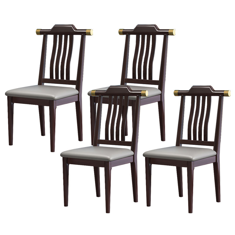 Solide houten eetstoelen moderne stijl armloze eetkamerstoelen voor eetkamer