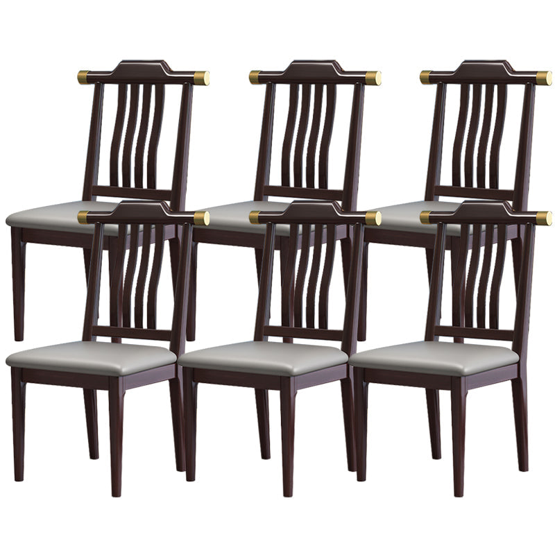 Solide houten eetstoelen moderne stijl armloze eetkamerstoelen voor eetkamer